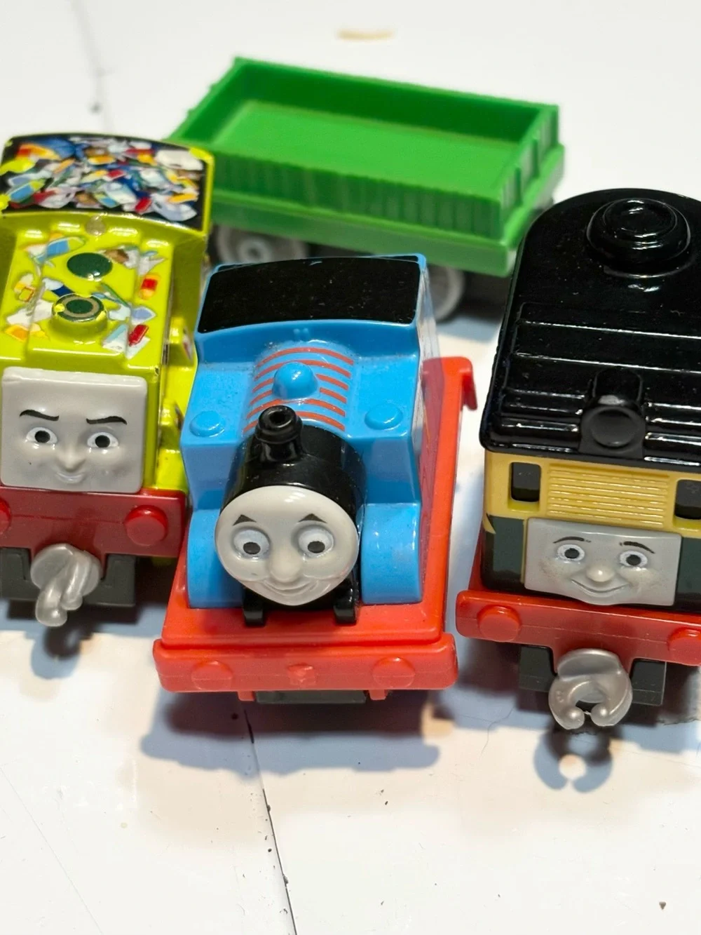 collection of die-cast train engines from the Thomas & Friends Take-n-Play
